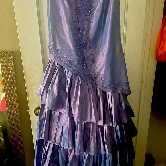 strapless open back dress Portia and Scarlett Fit and Flare Prom Dress PS21208 Ivory AB / 6 main image 1